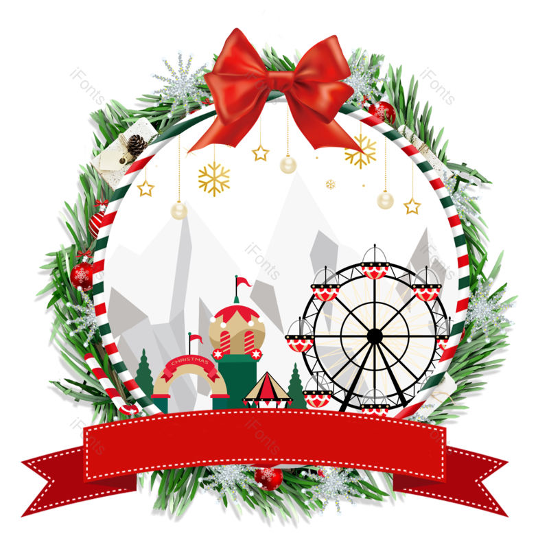 节日元素图片,圣诞老人元素,雪花PNG,玻璃球免抠素材